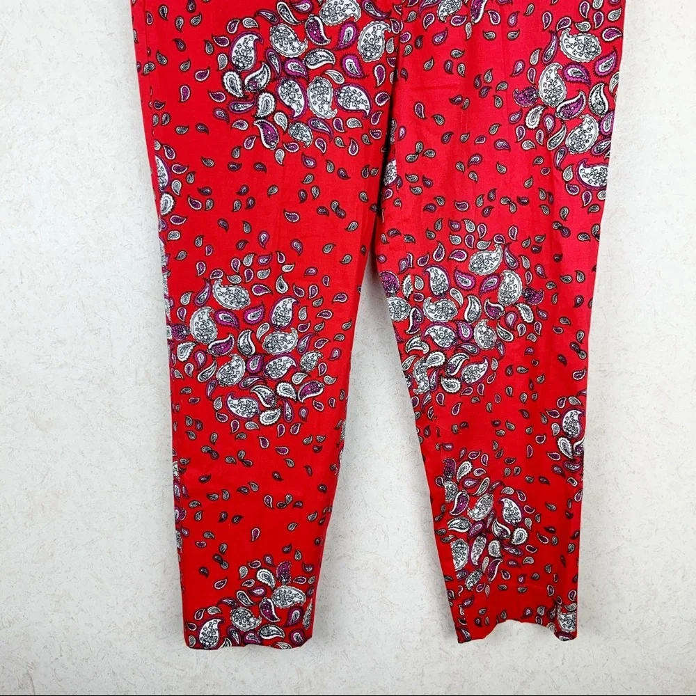 Jones New York stretch paisley ankle pants - Picture 3 of 9